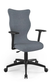 Krzesło biurowe dopasowane do wzrostu 180+ cm, model Perto Plus kolor granatowy obrotowe