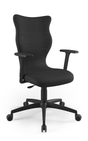 Krzesło biurowe dopasowane do wzrostu 180+ cm, model Perto Plus kolor czarny obrotowe