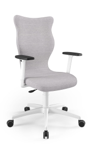 Krzesło biurowe dopasowane do wzrostu 180+ cm, model Perto Plus kolor szary obrotowe