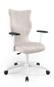 Krzesło biurowe dopasowane do wzrostu 180+ cm, model Perto Plus kolor szary obrotowe