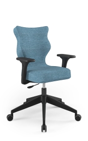Krzesło biurowe dopasowane do wzrostu 159-188 cm, model Nero kolor niebieski obrotowe