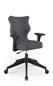 Krzesło biurowe dopasowane do wzrostu 159-188 cm, model Nero kolor czarny obrotowe