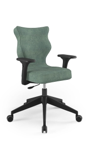 Krzesło biurowe dopasowane do wzrostu 159-188 cm, model Nero kolor jasny zielony obrotowe