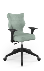 Krzesło biurowe dopasowane do wzrostu 159-188 cm, model Nero kolor mięta obrotowe