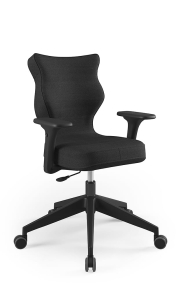 Krzesło biurowe dopasowane do wzrostu 159-188 cm, model Nero kolor czarny obrotowe