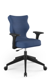 Krzesło biurowe dopasowane do wzrostu 159-188 cm, model Nero kolor granatowy obrotowe