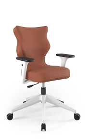 Krzesło biurowe dopasowane do wzrostu 159-188 cm, model Nero kolor brązowy obrotowe