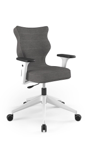 Krzesło biurowe dopasowane do wzrostu 159-188 cm, model Nero kolor ciemny szary obrotowe
