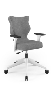 Krzesło biurowe dopasowane do wzrostu 159-188 cm, model Nero kolor szary obrotowe