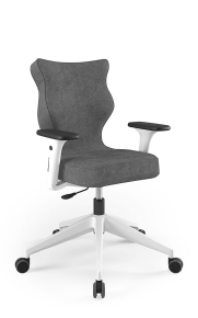 Krzesło biurowe dopasowane do wzrostu 159-188 cm, model Nero kolor ciemny szary obrotowe