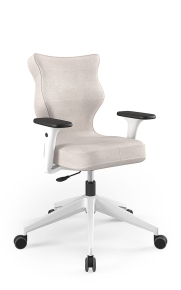 Krzesło biurowe dopasowane do wzrostu 159-188 cm, model Nero kolor szary obrotowe