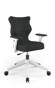 Krzesło biurowe dopasowane do wzrostu 159-188 cm, model Nero kolor antracyt obrotowe