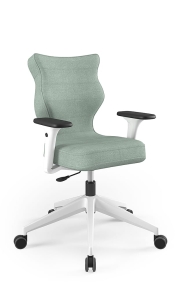 Krzesło biurowe dopasowane do wzrostu 159-188 cm, model Nero kolor mięta obrotowe