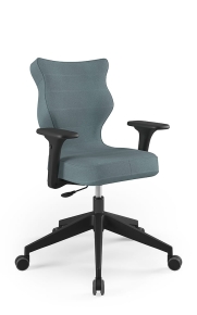 Krzesło biurowe dopasowane do wzrostu 159-188 cm, model Nero Plus kolor niebieski obrotowe
