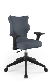 Krzesło biurowe dopasowane do wzrostu 159-188 cm, model Nero Plus kolor granatowy obrotowe