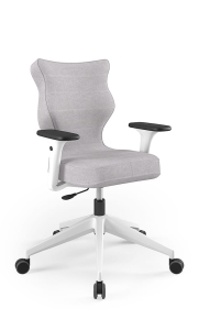 Krzesło biurowe dopasowane do wzrostu 159-188 cm, model Nero Plus kolor szary obrotowe