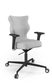 Krzesło biurowe dopasowane do wzrostu 159-188 cm, model Zodiac kolor szary obrotowe
