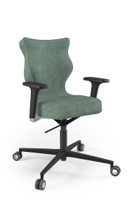 Krzesło biurowe dopasowane do wzrostu 159-188 cm, model Zodiac kolor jasny zielony obrotowe