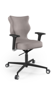Krzesło biurowe dopasowane do wzrostu 159-188 cm, model Zodiac kolor ciemny szary obrotowe