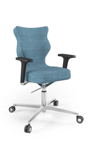 Krzesło biurowe dopasowane do wzrostu 159-188 cm, model Zodiac kolor niebieski obrotowe