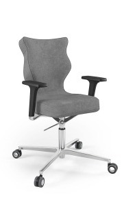 Krzesło biurowe dopasowane do wzrostu 159-188 cm, model Zodiac kolor szary obrotowe