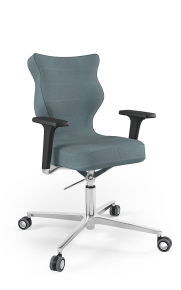 Krzesło biurowe dopasowane do wzrostu 159-188 cm, model Zodiac kolor niebieski obrotowe