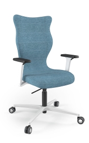 Krzesło biurowe dopasowane do wzrostu 180+ cm, model Zodiac kolor niebieski obrotowe
