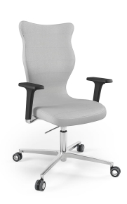 Krzesło biurowe dopasowane do wzrostu 180+ cm, model Zodiac kolor szary obrotowe