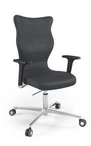 Krzesło biurowe dopasowane do wzrostu 180+ cm, model Zodiac kolor antracyt obrotowe