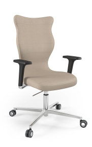Krzesło biurowe dopasowane do wzrostu 180+ cm, model Zodiac kolor beżowy obrotowe