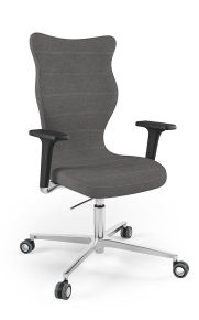 Krzesło biurowe dopasowane do wzrostu 180+ cm, model Zodiac kolor ciemny szary obrotowe