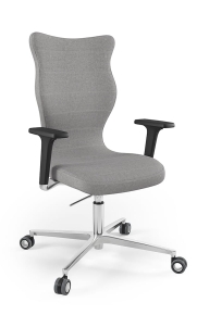 Krzesło biurowe dopasowane do wzrostu 180+ cm, model Zodiac kolor szary obrotowe