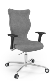 Krzesło biurowe dopasowane do wzrostu 180+ cm, model Zodiac kolor szary obrotowe