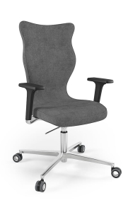 Krzesło biurowe dopasowane do wzrostu 180+ cm, model Zodiac kolor ciemny szary obrotowe