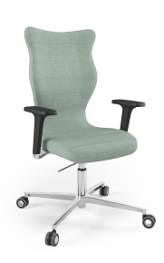 Krzesło biurowe dopasowane do wzrostu 180+ cm, model Zodiac kolor mięta obrotowe