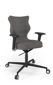 Krzesło biurowe dopasowane do wzrostu 159-188 cm, model Zodiac Plus kolor ciemny szary obrotowe