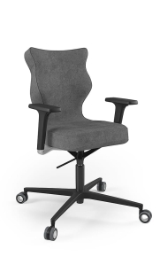 Krzesło biurowe dopasowane do wzrostu 159-188 cm, model Zodiac Plus kolor ciemny szary obrotowe