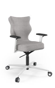 Krzesło biurowe dopasowane do wzrostu 159-188 cm, model Zodiac Plus kolor melanż szary obrotowe