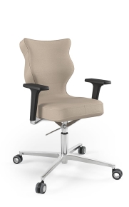Krzesło biurowe dopasowane do wzrostu 159-188 cm, model Zodiac Plus kolor beżowy obrotowe