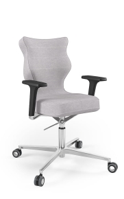 Krzesło biurowe dopasowane do wzrostu 159-188 cm, model Zodiac Plus kolor szary obrotowe