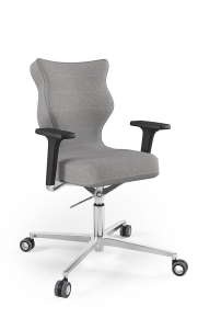 Krzesło biurowe dopasowane do wzrostu 159-188 cm, model Zodiac Plus kolor szary obrotowe