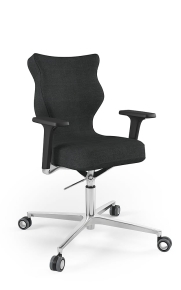 Krzesło biurowe dopasowane do wzrostu 159-188 cm, model Zodiac Plus kolor antracyt obrotowe