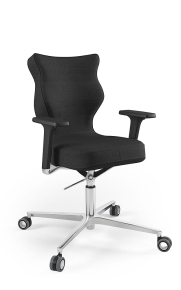Krzesło biurowe dopasowane do wzrostu 159-188 cm, model Zodiac Plus kolor czarny obrotowe