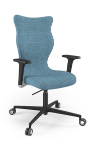 Krzesło biurowe dopasowane do wzrostu 180+ cm, model Zodiac Plus kolor niebieski obrotowe