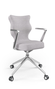 Krzesło biurowe dopasowane do wzrostu 159-188 cm, model Kuma kolor szary obrotowe