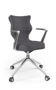 Krzesło biurowe dopasowane do wzrostu 159-188 cm, model Kuma kolor czarny obrotowe