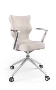 Krzesło biurowe dopasowane do wzrostu 159-188 cm, model Kuma kolor szary obrotowe