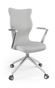 Krzesło biurowe dopasowane do wzrostu 180+ cm, model Kuma kolor szary obrotowe