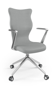 Krzesło biurowe dopasowane do wzrostu 180+ cm, model Kuma kolor ciemny szary obrotowe