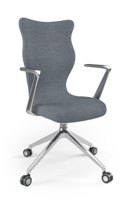 Krzesło biurowe dopasowane do wzrostu 180+ cm, model Kuma kolor granatowy obrotowe